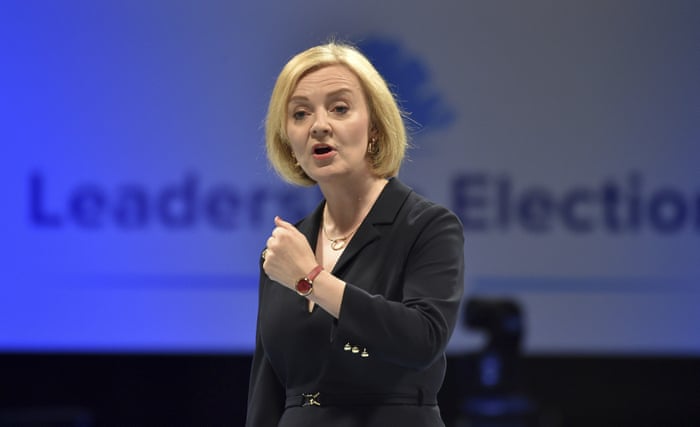 Liz Truss at the Tory hustings in Birmingham last night.