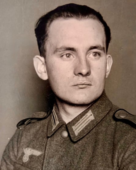 Black and white picture of Ernst in military uniform