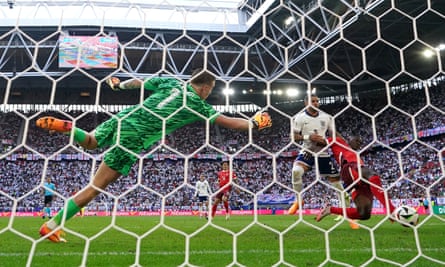 Breel Embolo scored in the 75th minute to leave England on the brink again