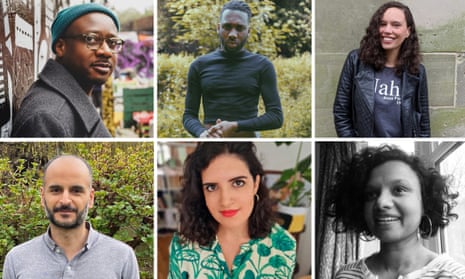 ‘The best of what short stories can do’ … (clockwise from top left) Gift Nyoni, Inigo Laguda, Laura Blake, Sulaxana Hippisley, Nicola Sheppey and Amaan Hyder