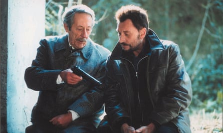 Jean Rochefort, left, with Johnny Hallyday in The Man on the Train, 2002