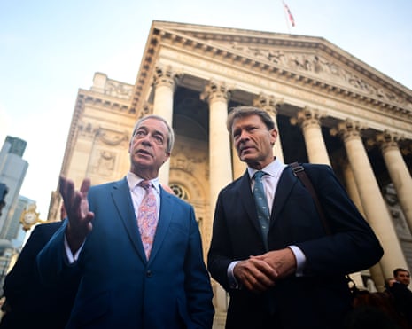 Reform UK photocall, Bank of England, London, UK - 25 Sep 2025Mandatory Credit: Photo by Victoria Jones/Shutterstock (15502406s) Nigel Farage and Richard Tice Reform UK photocall, Bank of England, London, UK - 25 Sep 2025