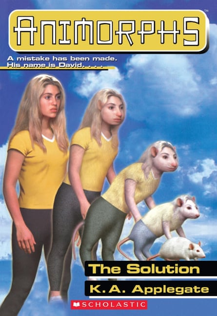 The cover of a novel in the Animorphs series.
