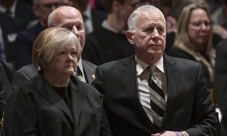 Judy and Dennis Shepard attend a remembrance service for Matthew Shepard in 2018 in Washington DC.