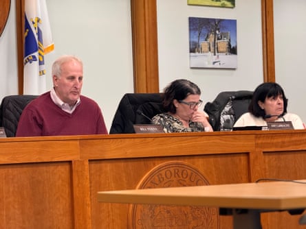 Members of nan Foxborough committee astatine this week’s meeting.