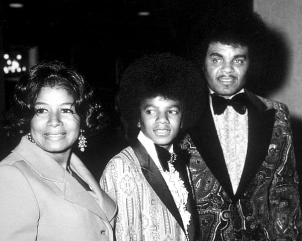 Michael Jackson with his mum and dad, Katherine and Joe.
