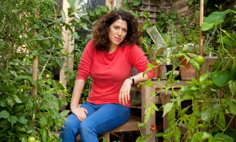 Charlotte Mendelson, author of Rhapsody in Green, in her garden in London