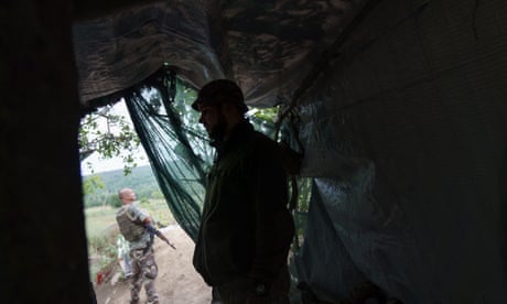 Ukrainian soldiers on the Sloviansk front, Donetsk region, one of the areas where advances have been made.