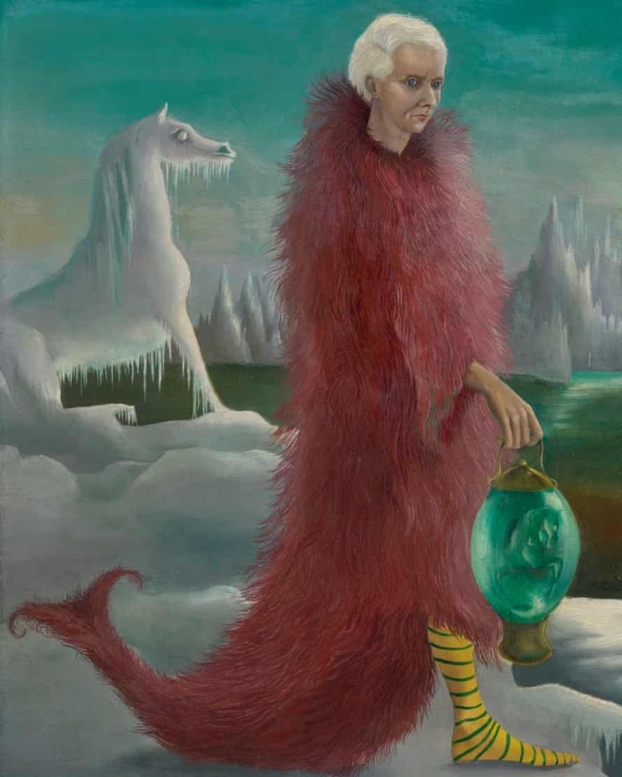 A detail from Leonora Carrington’s Bird Superior: Portrait of Max Ernst (c1939).
