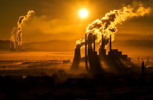 The beauty of uglinessThe sun rises over the smoking chimneys of Greece’s biggest electrical power plant in Ptolemais.