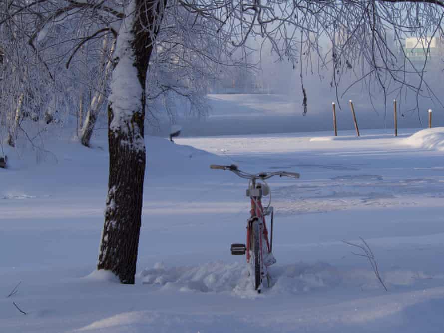Cycling is common all year round in Joensuu