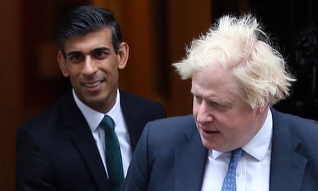 Rishi Sunak and Boris Johnson.