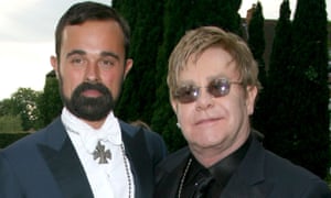 Evgeny Lebedev and Sir Elton John in 2010.