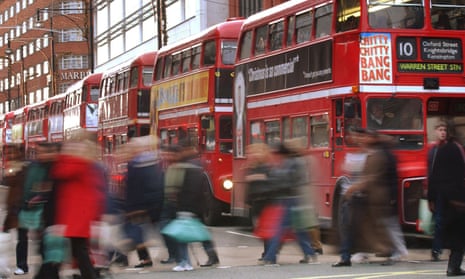 Buses in Oxford Street