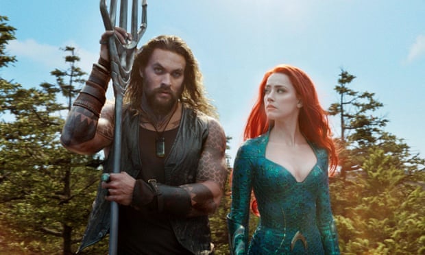 Jason Momoa and Amber Heard in the 2018 film Aquaman. A spokesperson for Heard has denied her role Mera has been recast.