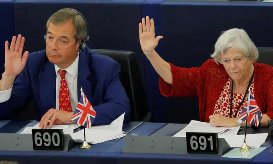 Ann Widdecombe (right) was at number three in the earnings charts, ahead of seventh-placed Nigel Farage (left).