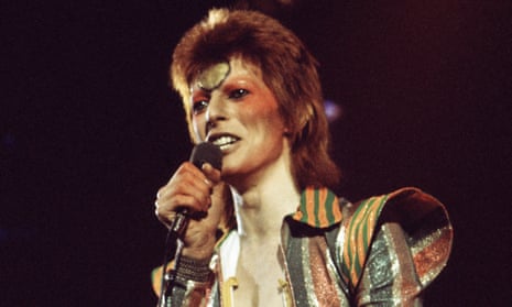 David Bowie performing as Ziggy Stardust in 1973. 