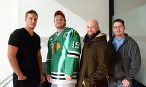 Semnatarii scrisoare, de la stânga: Cian Westmoreland, Michael Haas, Brandon Bryant și Stephen Lewis.