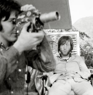 Paul McCartney and John Lennon in India, 1968