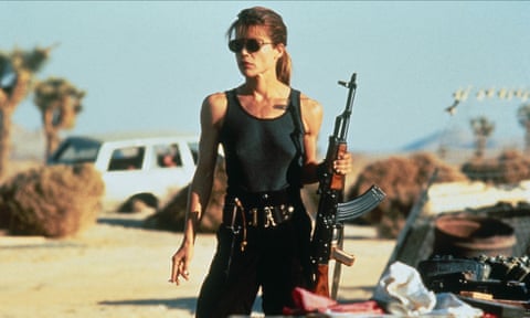 Linda Hamilton as Sarah Connor in Terminator 2: Judgment Day, 1991.