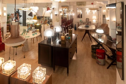 A showroom full of mid-century modern wares.