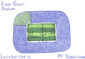 King Power Stadium / Leicester City F.C. stadium drawing by Niall Guite.