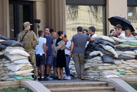 The set of the film Snake Island in Zagreb earlier this month