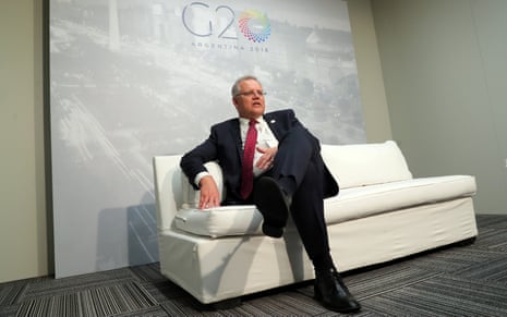 Scott Morrison at the G20 meeting of finance ministers in Buenos Aires, Argentina, on Sunday.