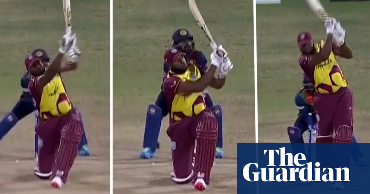 Six sixes in six balls: Kieron Pollard becomes third batsman to produce perfect over – video - The Guardian
