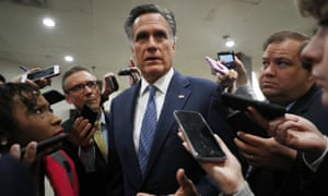 Mitt Romney arrives at the US Capitol in Washington DC, on 29 January.