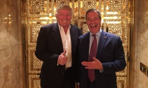 Nigel Farage meets Donald Trump at Trump Tower on November 12, 2016 in New York City.