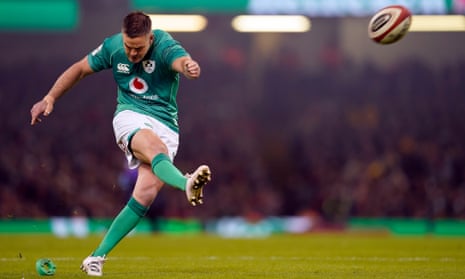 Johnny Sexton made all five of his kicks during Ireland’s 34-10 defeat of Wales in Cardiff