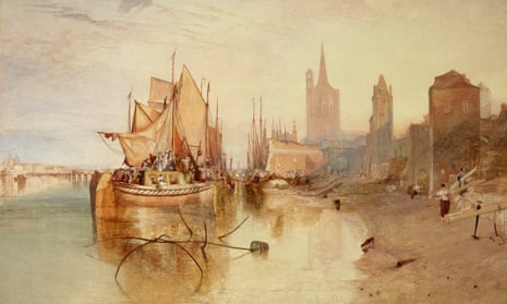A detail from JMW Turner’s painting Cologne: the Arrival of a Packet-Boat: Evening.
