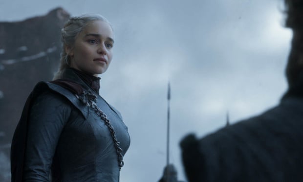 Emilia Clarke as Daenerys Targaryen in the series finale of Game of Thrones