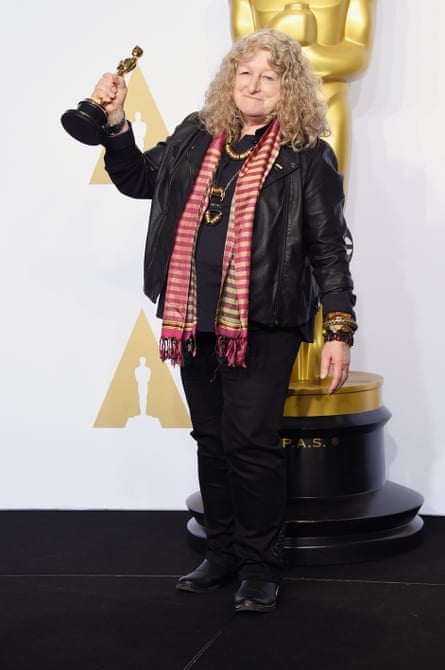Beavan with her Oscar for Mad Max: Fury Road, in 2016.