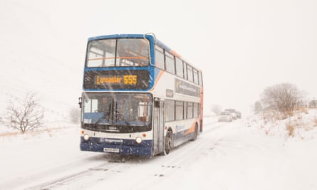 The 555 Brave Dunmail Raise in Winter.