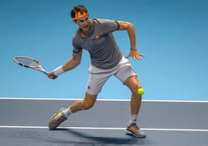 Dominic Thiem on the attack.