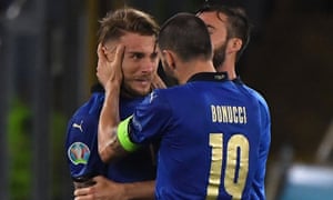 Immobile congratulated by his skipper.