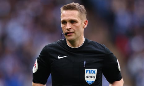 Craig Pawson leads today’s team of match officials at Selhburst Park.