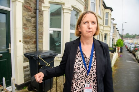 Jo Smith at the former home of Louisa Dunne.