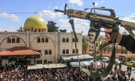 Funeral ceremony of Abdul Fattah Kharushah in the West Bank city of Nablus, on 8 March.