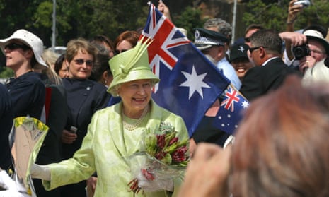 Queen Elizabeth II officially opens western colonnade at the Sydney Opera House on 13 March 2003, more than 30 years after she officially opened the main building.
