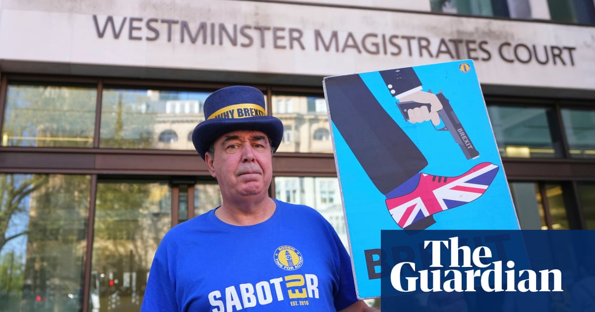 Stop Brexit Man' cleared of flouting ban on playing music outside parliament