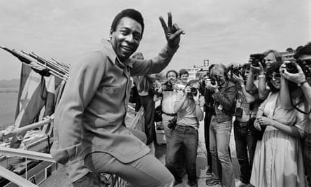 Pelé at the Cannes film festival in 1981; he became an instantly recognisable and globally idolised figure.