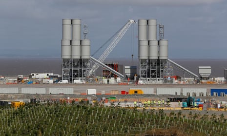 The Hinkley Point C nuclear power station site near Bridgwater in Somerset.
