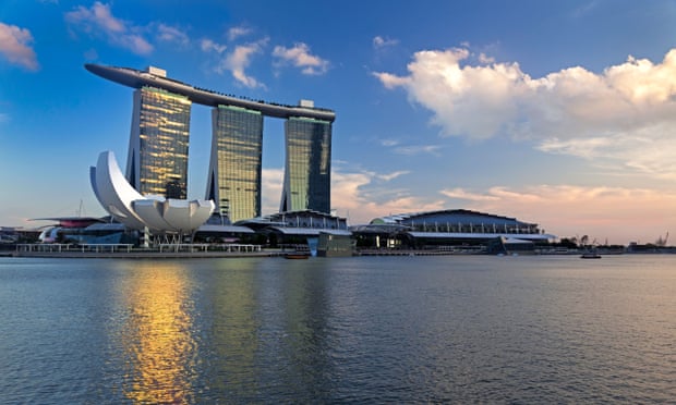 Marina Bay and the Marina Bay Sands hotel, Singapore.
