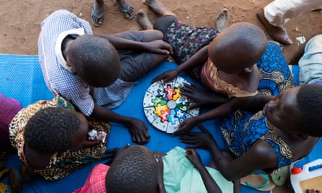 Children in a refugee centre in Yumbe district, northern Uganda