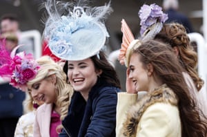 Ladies arrive on Ladies Day at Cheltenham Cheltenham Festival Ladies Day, Horse Racing, Cheltenham, UK - 14 Mar 2018
