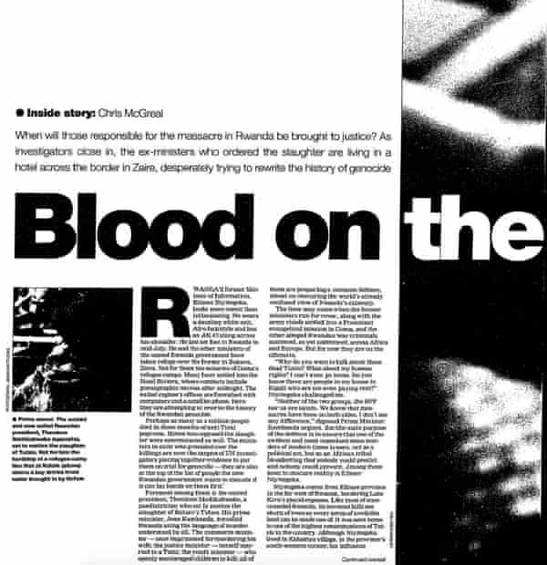 Rwanda: blood on their hands – archive, 1994 | Rwanda 1 The Guardian, 3 December 1994.