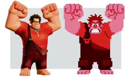 Unrestricted by the constraints of a game’s tedious lore … two images from the Wreck-it Ralph Disney film (2012).